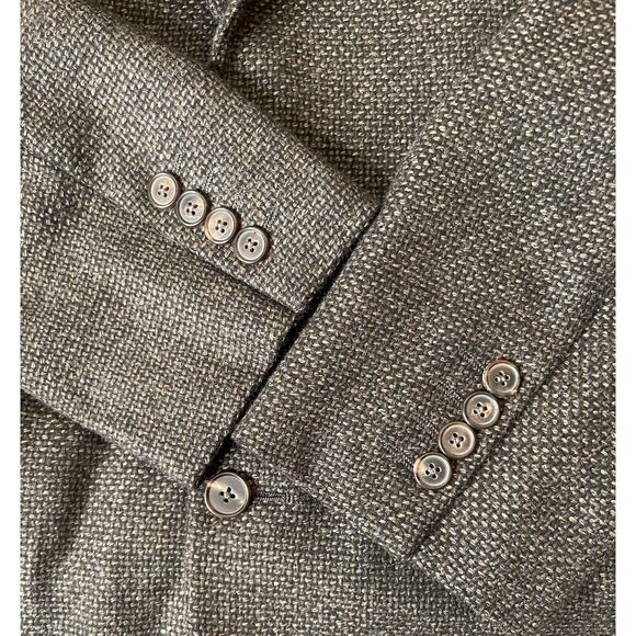 Ermenegildo Zegna Black Gray Taupe 100% Cashmere Blazer Jacket Mens IT56 US44 - Picture 7 of 13